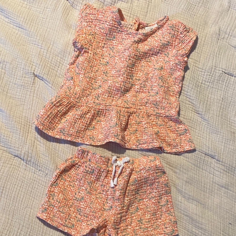 Kids Floral Matching Set - Pink